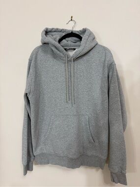 LCKR Men’s Medium Gray Fleece Pullover Hoodie Cotton Blend Kangaroo Pocket